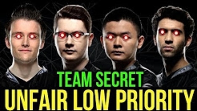 Dota 2 when You Meet Team Secret in Low Priority MidOne Puppey Yapzor Ace