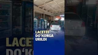 Samarqandda Lacetti yo‘l chetidagi do‘konga kelib urildi