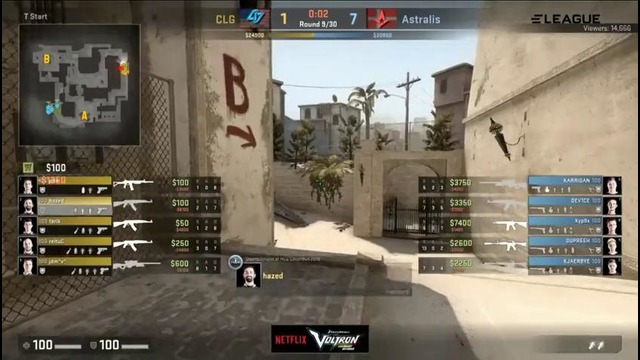 CLG vs Astralis, map 1 mirage, ELEAGUE Season 1