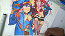 EPIC Drawing A MANGA Cover – Gurren Lagann