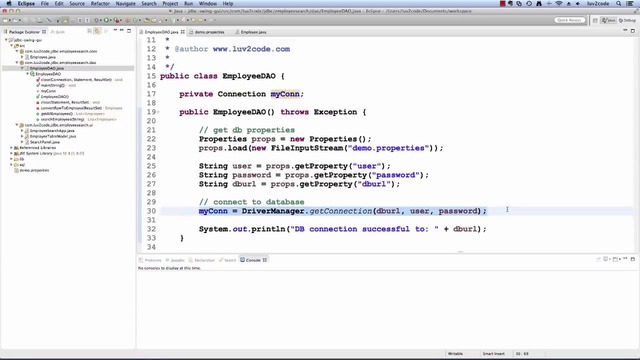 Java JDBC Tutorial Part 12.2 Connect Java Swing GUI to Database – Create the DAO