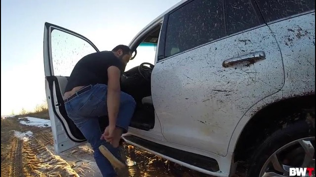 Black &amp; White Team. Минус бампер на LEXUS LX 570. Летающая НИВА