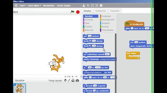 Scratch dasturining afzalliklari