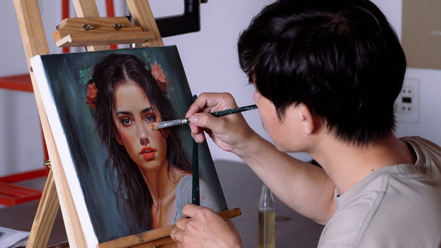 Vlog – 7 Days of Experiencing My First Time Painting a Portrait with Oil Paints