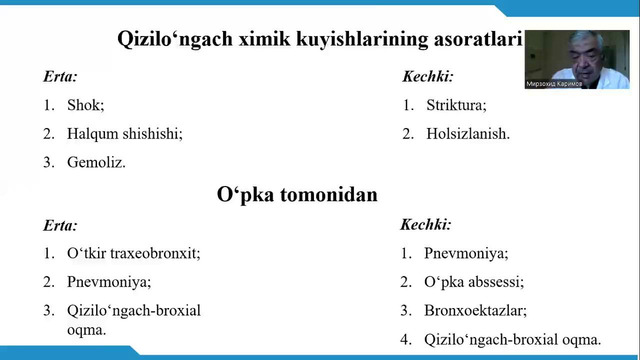 Unit 28. Mavzu 16. Qiziloʻngach kasalliklari