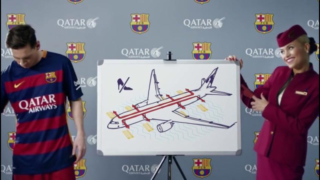 Qatar Airways In-Flight Safety Video Starring FC Barcelona by PRO BUNYOD