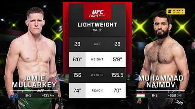 UFC Vegas 74: Малларки VS Наимов