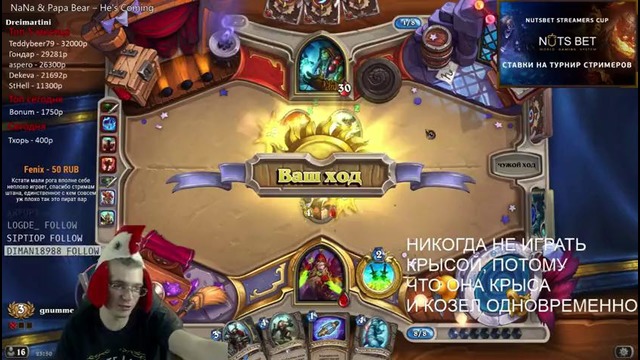 Hearthstone: Gnumme – Рога vs. Шаман на арене