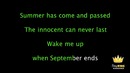Green Day – Wake Me Up When September Ends (Karaoke Version)