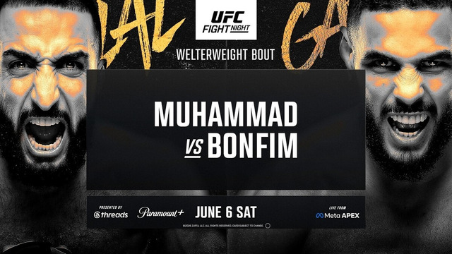 UFC Fight Night 278: Muhammad vs Bonfim (ПРЕДВАРИТЕЛЬНЫЙ КАРД) 07.06.2026 | Белал Мухаммад – Габриэль Бонфим