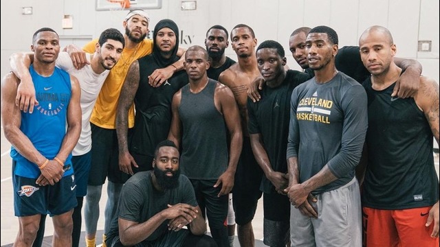 Звезды NBA в тренировочном матче (11.09.2017)