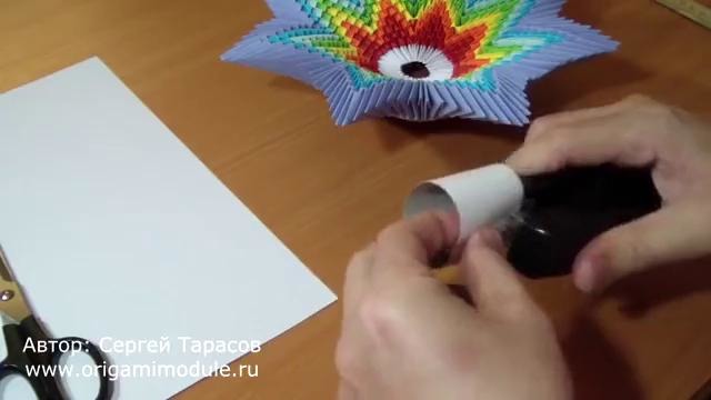 Модульное оригами. Радужный лебедь. Часть7