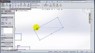 6SolidWorks 2014 Tutorial 6 – Rectangles using and types, center line