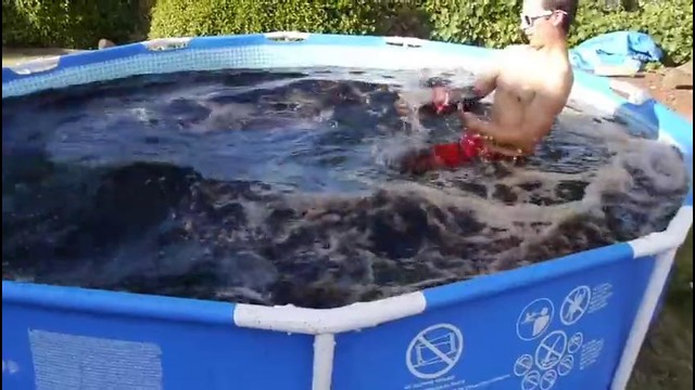 Taking a Bath in a Giant 1,500 Gallon Coca-Cola Swimming Pool