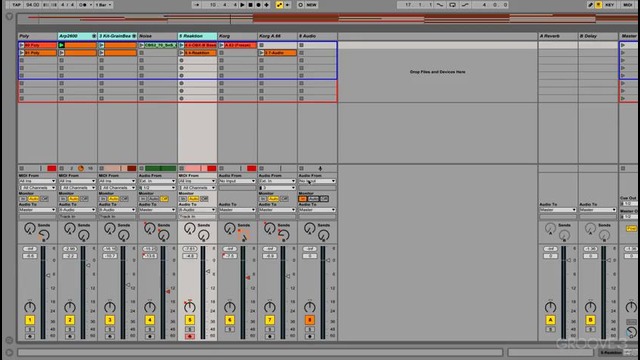 Groove3 – Ableton Live 9. Урок 33 – Sends Returns And Busses