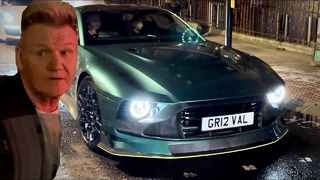 Gordon Ramsay driving $1.5M Aston Martin Valour in London