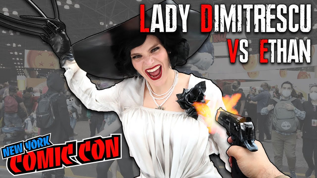 Lady Dimitrescu Chases Ethan Around New York Comic Con 2021 – With AlliZ