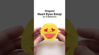 Origami Heart Eyes Emoji #shorts #valentinesday