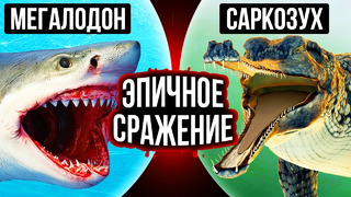 Мегалодон против гигантского доисторического крокодила: кто победит