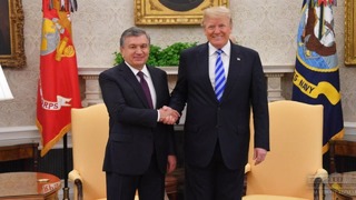 Shavkat Mirziyoyev va Donald Tramp o‘rtasidagi tarixiy uchrashuv (16.05.2018)