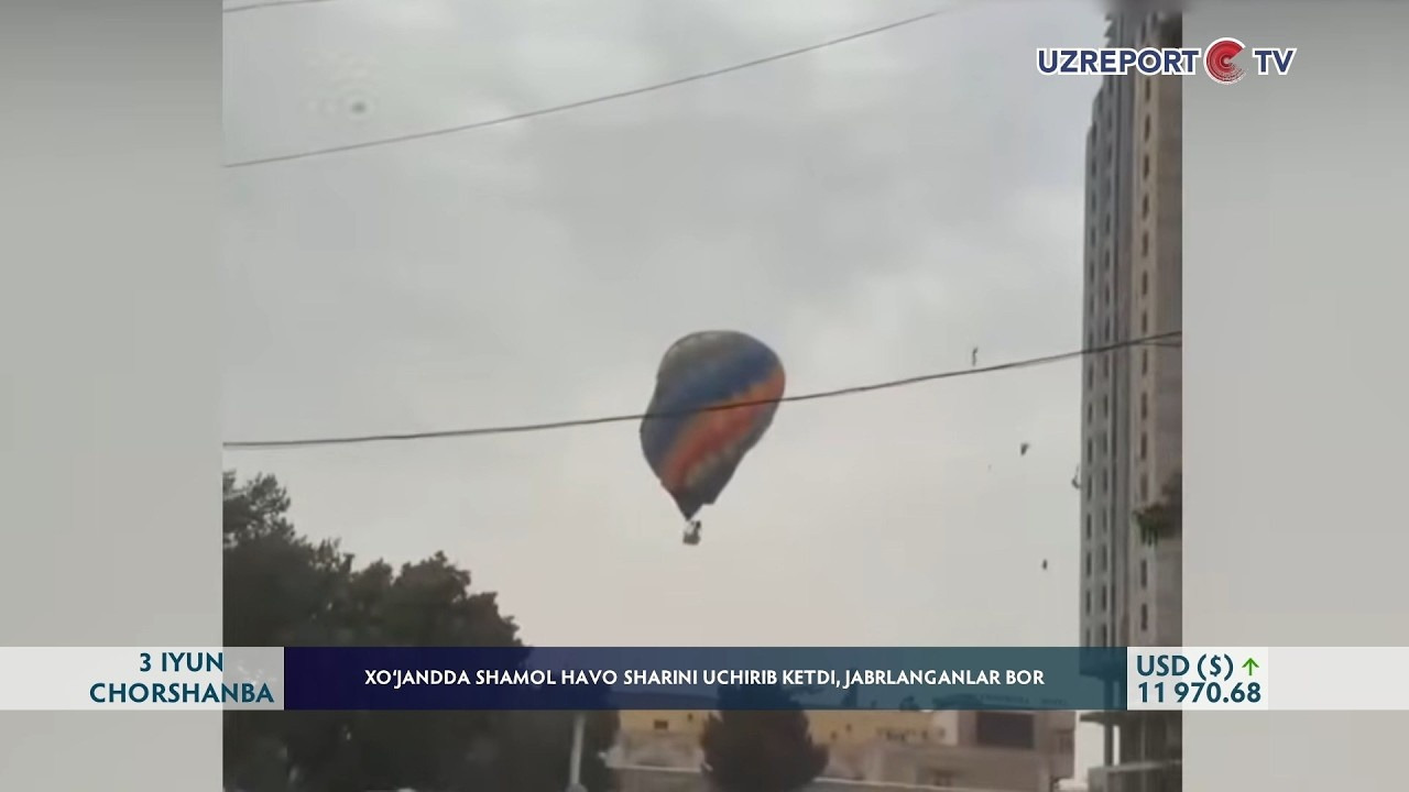 Xo‘jandda shamol havo sharini uchirib ketdi, jabrlanganlar bor - Mover.uz