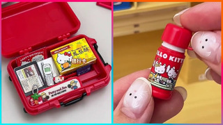 Building Adorable Miniature Hello Kitty Rooms with ASMR Sounds