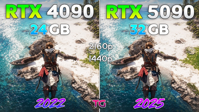 RTX 4090 vs RTX 5090 – Test in 12 Games with New Drivers | 1440p & 4K