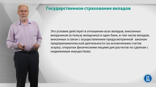 Лекция 16 Страхование вкладов