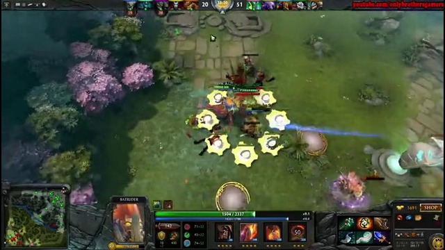 Miracle- 8240MMR Plays Batrider and Invoker – Ranked Match Gameplay