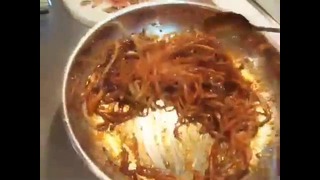 Korean Food: Fried Seasoned Cuttlefish (오징어채 볶음)