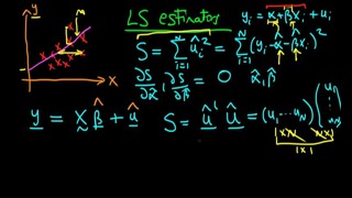Ordinary Least Squares Estimators – derivation in matrix form – part 1