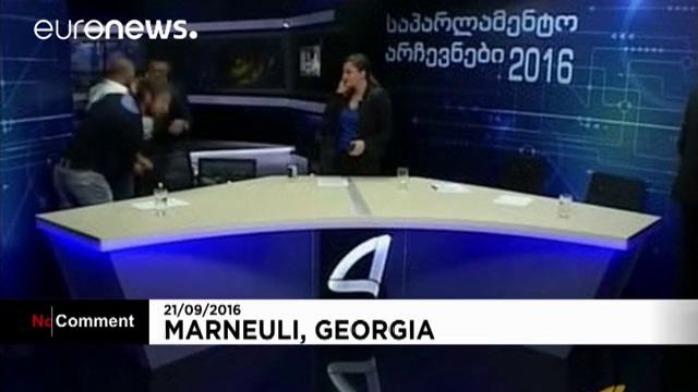 Грузинские политики устроили драку на ТВ