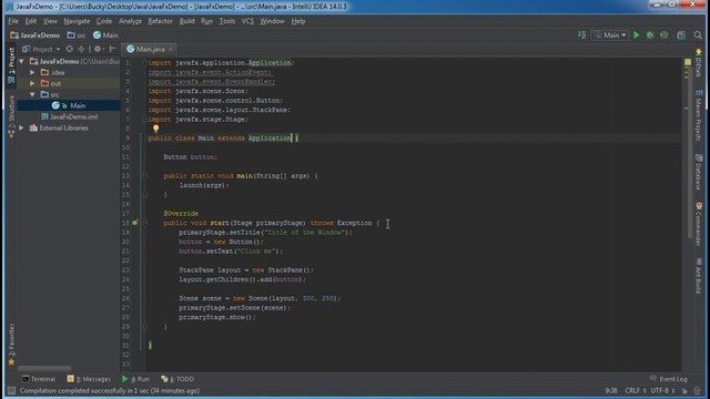 JavaFX Java GUI Tutorial – 2 – Handle User Events