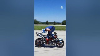 Guy Does Headstand on His Moving Motorbike | People Are Awesome