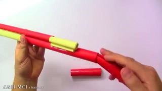 Как сделать бумажный дробовик который стреляет