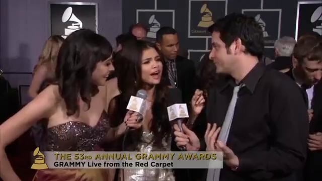 Selena Gomez on the 53rd Annual Grammy Awards Red carpet