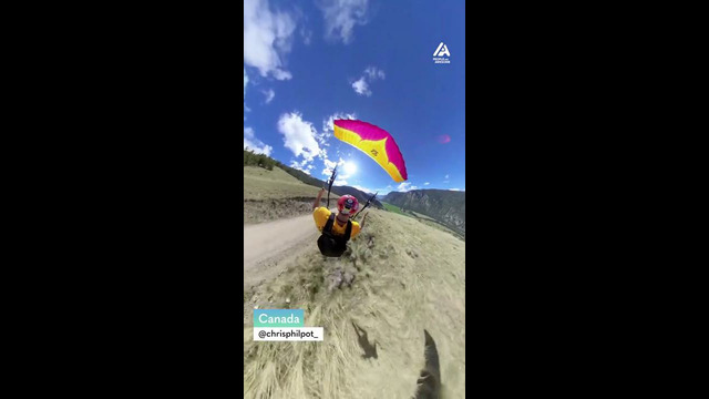 Juggling A Soccer Ball While Paragliding | Big Air | People Are Awesome #shorts