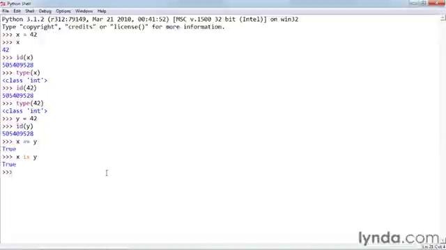 27 PhythonVariables Objects and Values Finding the type and identity of a variable