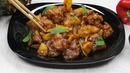 Жареная курица с ананасом