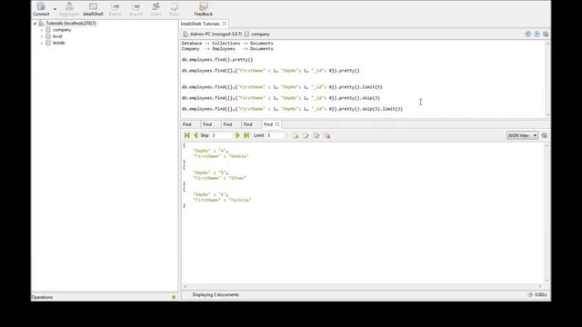 MongoDB Tutorial for Beginners – 11 – Limit, Skip and Sort – YouTube