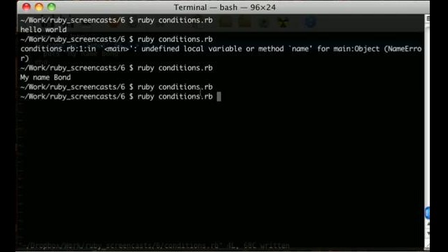 Научись программировать на Ruby – условные выражения, часть 1 (эпизод 6)