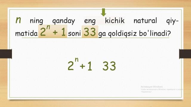 Matematikadan misollarni yechish usullari