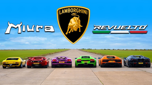 Заезд ВСЕХ суперкаров Lamborghini с двигателем V12