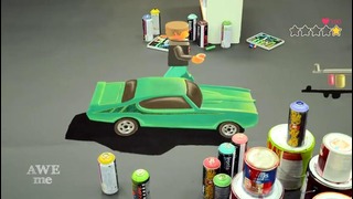 GTA V x LEGO Stop Motion 3D Chalk Art