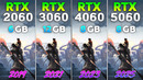 RTX 2060 vs RTX 3060 vs RTX 4060 vs RTX 5060 – Test in 10 Games