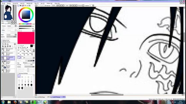 Как красить в paint tools sai