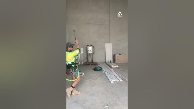 Man Shows Amazing Trickshot By Hitting Ball With a Hammer