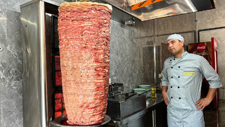 60 – 70kg Of Meat On A SPIT EVERY DAY | Very Tasty SHAWARMA in Uzbekistan | Uzbek cuisine