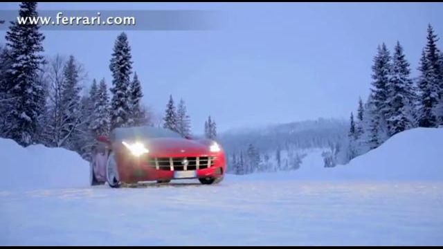 Снегоход – Боком по лесу на полноприводном Ferrari FF