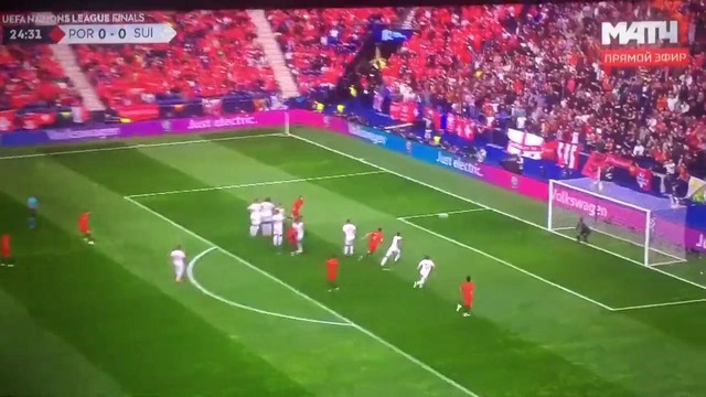 Португалия – Швейцария 1 – 0 Роналду. Штрафной удар